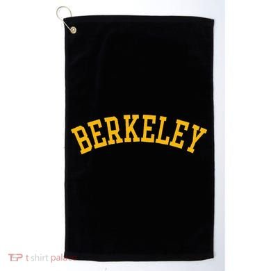 Berkeley Arched Varsity Text Yellow Berkeley Golf Towel
