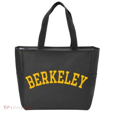 Berkeley Arched Varsity Text Yellow Berkeley Tote Bag