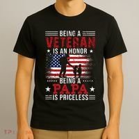 Being A Veteran Is An Honor Being Papa Is Priceless T-Shirt thumb 3