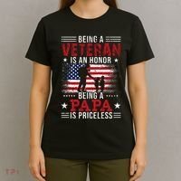 Being A Veteran Is An Honor Being Papa Is Priceless T-Shirt thumb 4