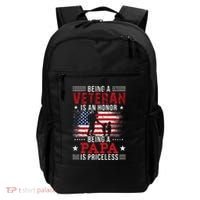 Being A Veteran Is An Honor Being Papa Is Priceless Backpack thumb 0