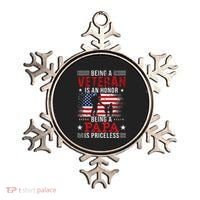 Being A Veteran Is An Honor Being Papa Is Priceless Ornament thumb 0