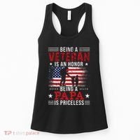 Being A Veteran Is An Honor Being Papa Is Priceless Women's Tank Top thumb 0