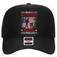 Being A Veteran Is An Honor Being Papa Is Priceless Hat thumb 0