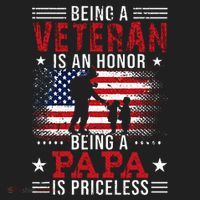 Being A Veteran Is An Honor Being Papa Is Priceless Hat thumb 2