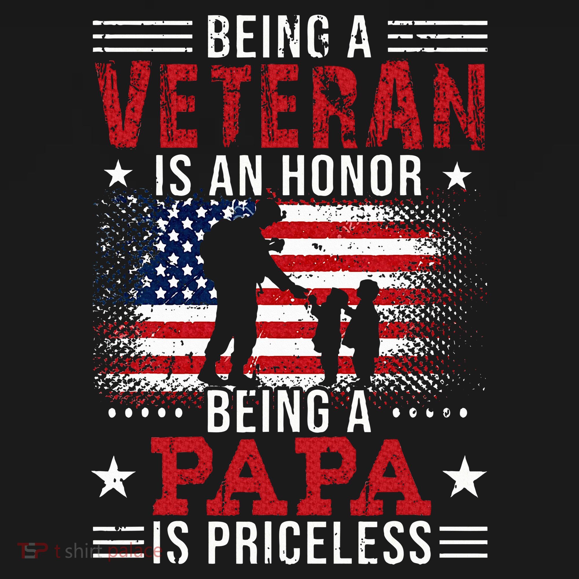 Being A Veteran Is An Honor Being Papa Is Priceless Tank Top