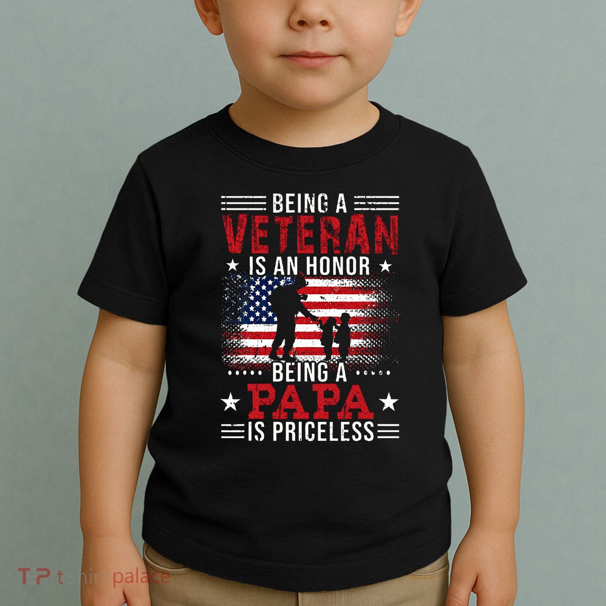 Being A Veteran Is An Honor Being Papa Is Priceless Toddler T-Shirt