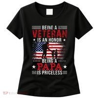 Being A Veteran Is An Honor Being Papa Is Priceless Women's T-Shirt thumb 0