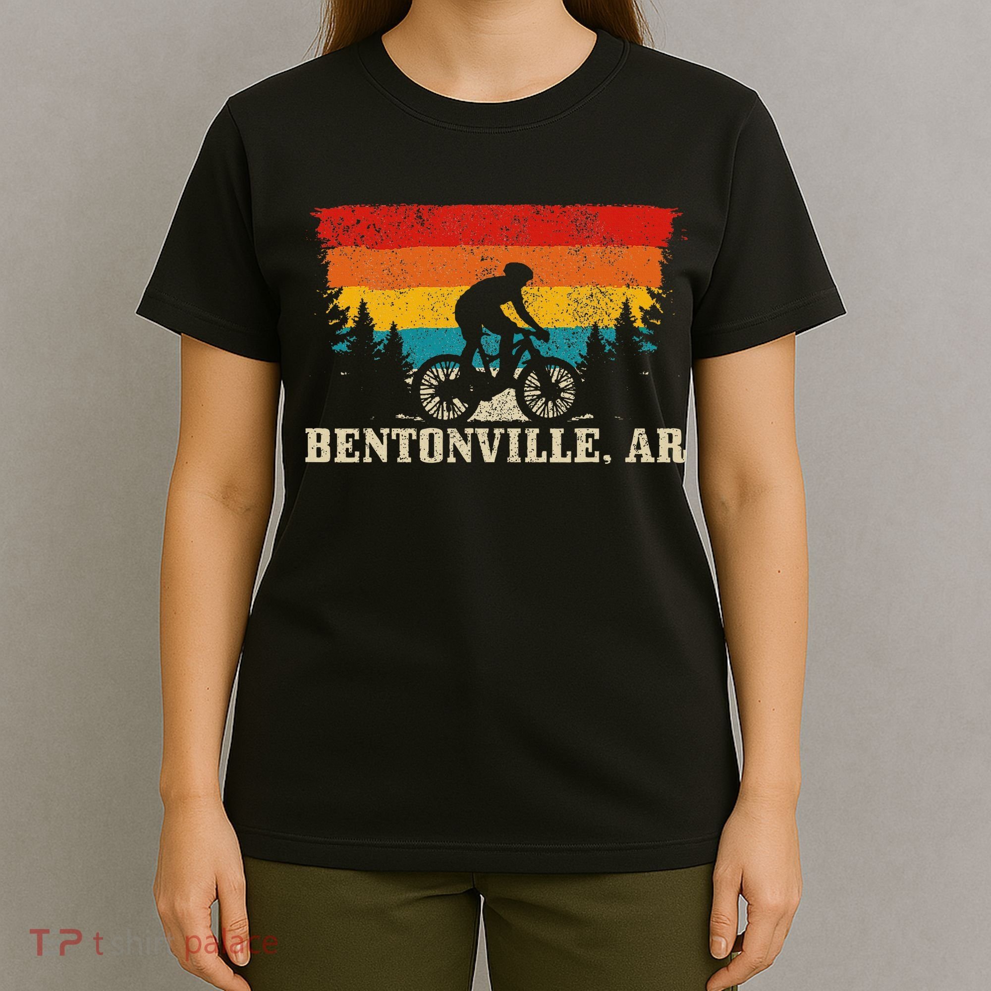 Bentonville Arkansas Vintage Mountain Bike Cycling T-Shirt