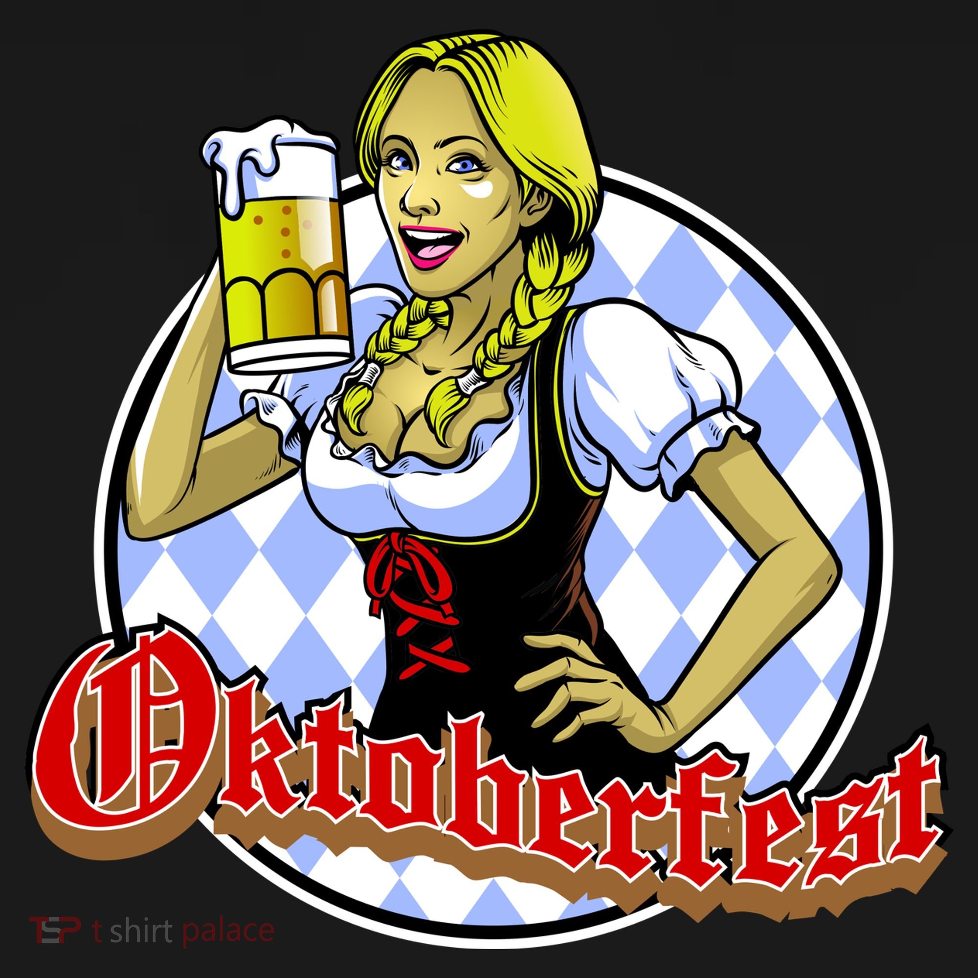 Bavarian Girl With A Glass of Beer Celebrating Oktoberfest Hoodie