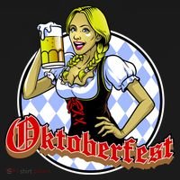 Bavarian Girl With A Glass of Beer Celebrating Oktoberfest Polo thumb 3