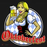 Bavarian Girl With A Glass of Beer Celebrating Oktoberfest Women's Tank Top thumb 5