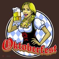 Bavarian Girl With A Glass of Beer Celebrating Oktoberfest T-Shirt thumb 7