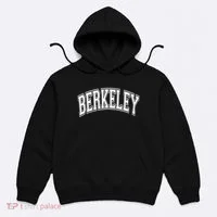 Berkeley Arched White Text Hoodie thumb 0
