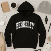 Berkeley Arched White Text Hoodie thumb 3