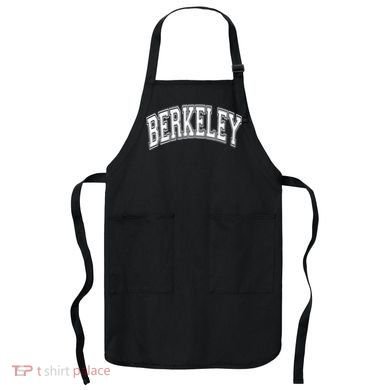 Berkeley Arched White Text Apron