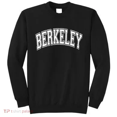 Berkeley Arched White Text Sweatshirt