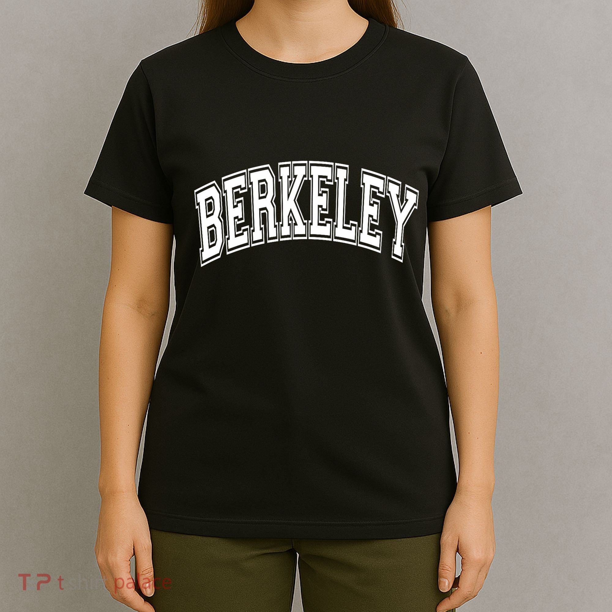 Berkeley Arched White Text T-Shirt