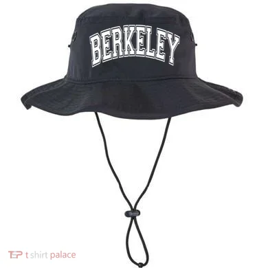 Berkeley Arched White Text Bucket Hat