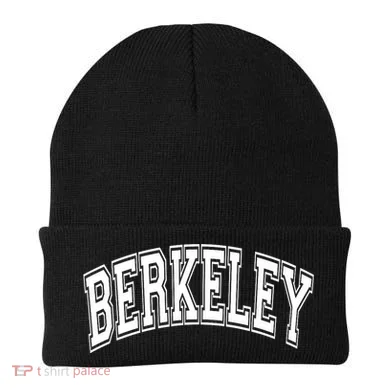 Berkeley Arched White Text Beanie