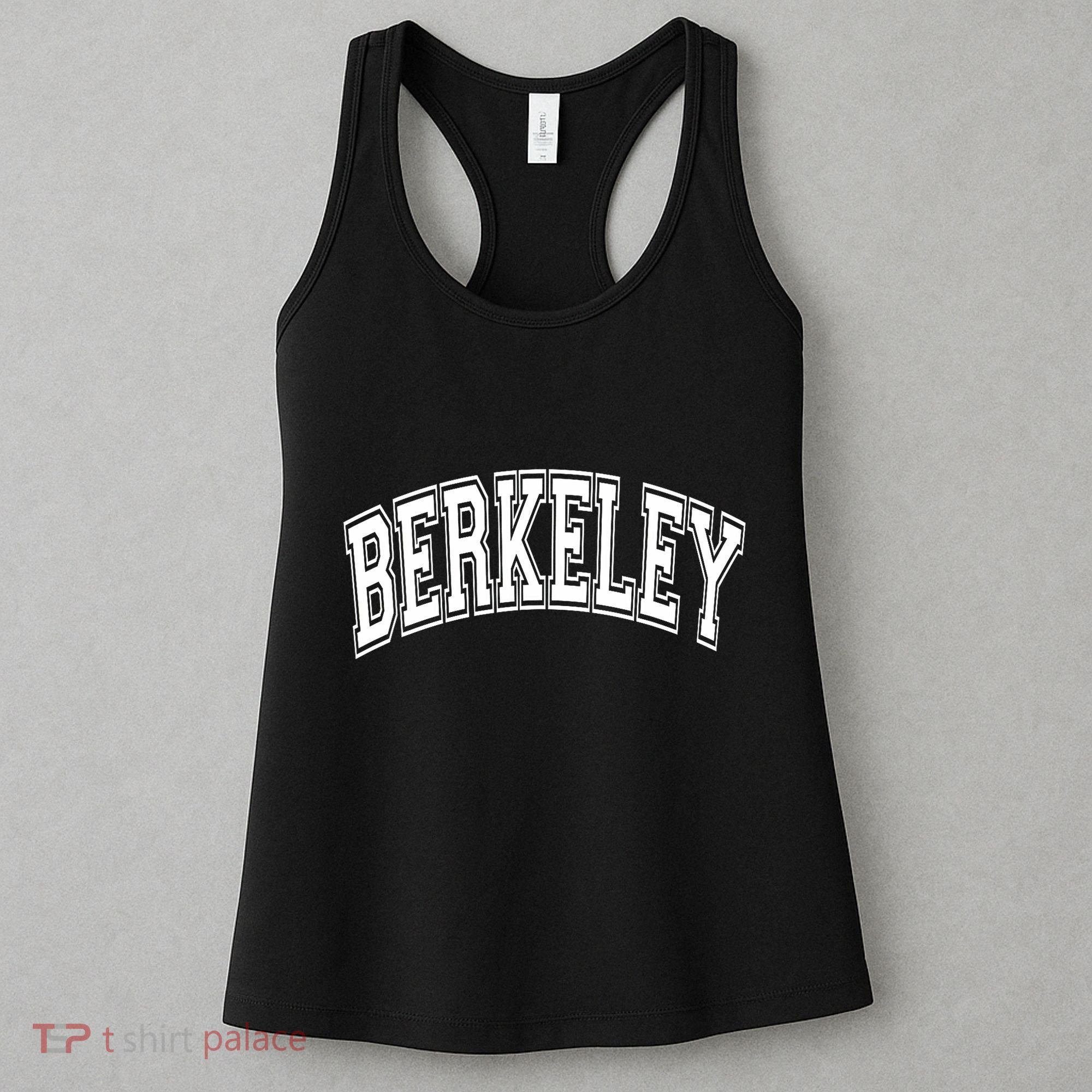 Berkeley Arched White Text Women's Tank Top