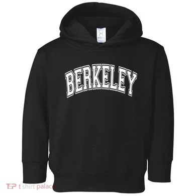 Berkeley Arched White Text Toddler Hoodie