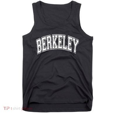 Berkeley Arched White Text Tank Top