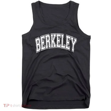 Berkeley Arched White Text Tank Top