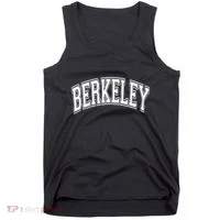 Berkeley Arched White Text Tank Top thumb 0