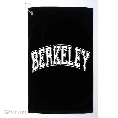 Berkeley Arched White Text Golf Towel
