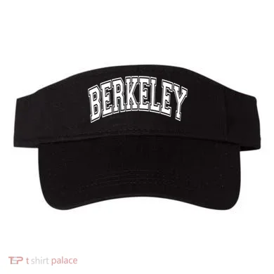 Berkeley Arched White Text Visor