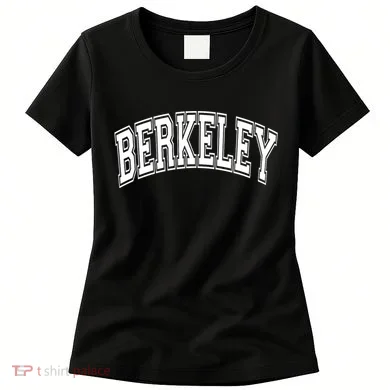 Berkeley Arched White Text Women's T-Shirt