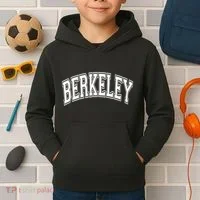 Berkeley Arched White Text Kids Hoodie thumb 2