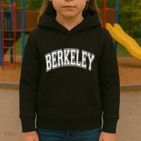 Berkeley Arched White Text Kids Hoodie thumb 3
