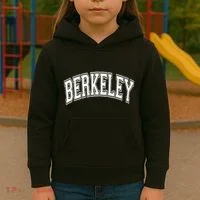 Berkeley Arched White Text Kids Hoodie thumb 3