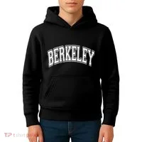 Berkeley Arched White Text Kids Hoodie thumb 4