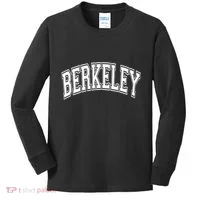 Berkeley Arched White Text Kids Long Sleeve Shirt thumb 0
