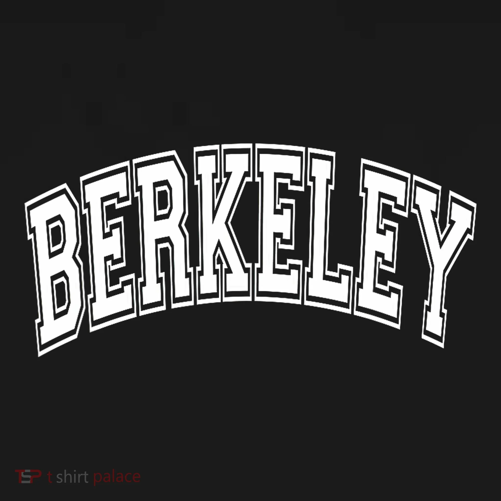 Berkeley Arched White Text Kids Long Sleeve Shirt