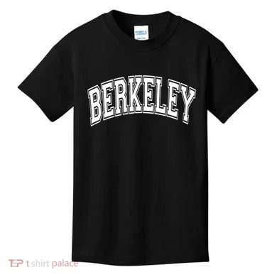 Berkeley Arched White Text Kids T-Shirt