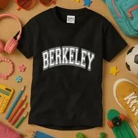 Berkeley Arched White Text Kids T-Shirt thumb 3