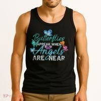 Butterflies Appear When Angels Are Near Butterfly Tank Top thumb 3