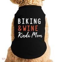 Biking And Wine Kinda Mom Mountain Bike Trails Bycicle Great Gift Doggie Tank thumb 0