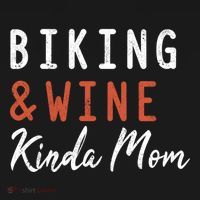 Biking And Wine Kinda Mom Mountain Bike Trails Bycicle Great Gift Doggie Tank thumb 4