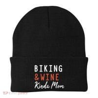 Biking And Wine Kinda Mom Mountain Bike Trails Bycicle Great Gift Beanie thumb 0