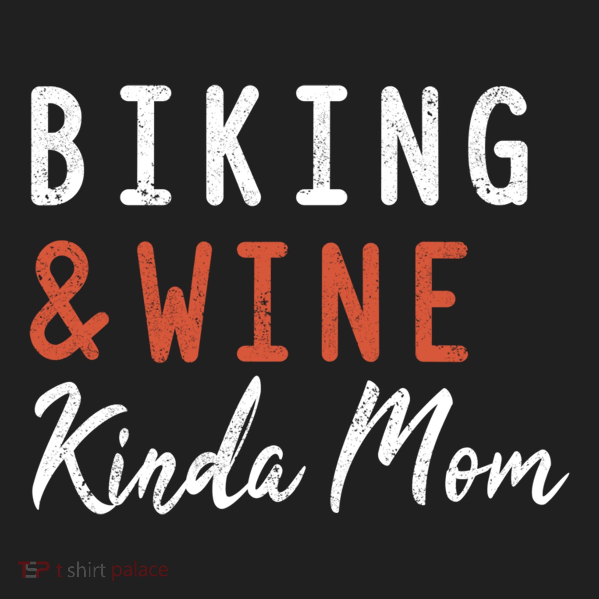 Biking And Wine Kinda Mom Mountain Bike Trails Bycicle Great Gift Golf Towel