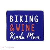 Biking And Wine Kinda Mom Mountain Bike Trails Bycicle Great Gift Mousepad thumb 0