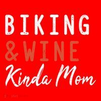 Biking And Wine Kinda Mom Mountain Bike Trails Bycicle Great Gift Santa Hat thumb 1