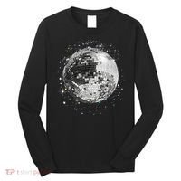 Black And White Disco Ball Club Retro Long Sleeve Shirt thumb 0