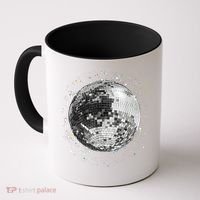 Black And White Disco Ball Club Retro Coffee Mug thumb 0