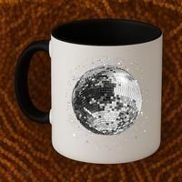 Black And White Disco Ball Club Retro Coffee Mug thumb 2